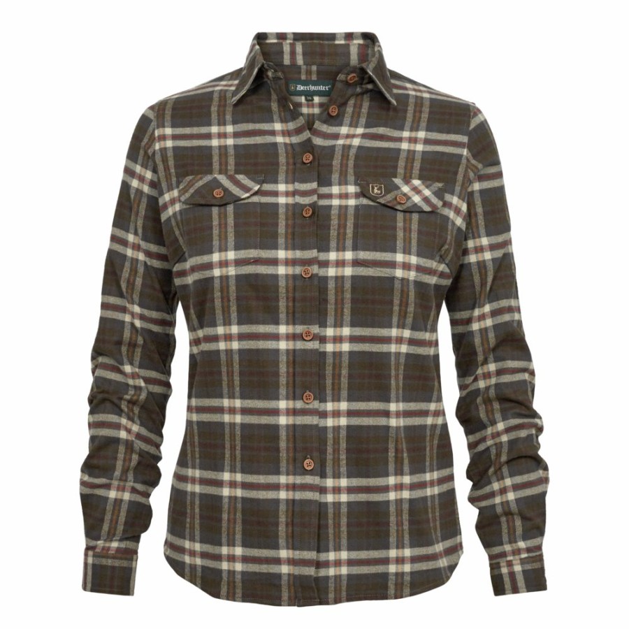 Women Deerhunter | Lady Ruby Shirt Yellow Check