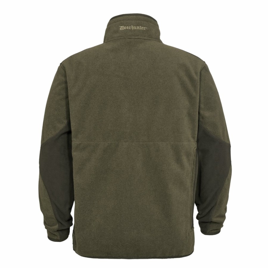 Men Deerhunter | Gamekeeper Bonded Fleece Jacket Graphite Green