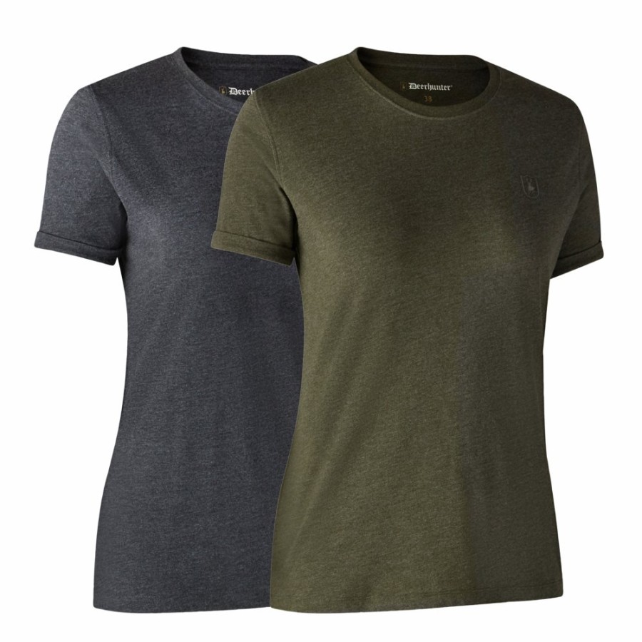 Women Deerhunter | Ladies Basic 2-Pack T-Shirt