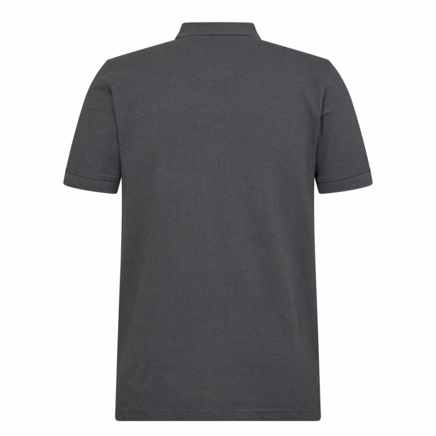 Men Deerhunter | Harris Polo Shirt Dark Grey Melange