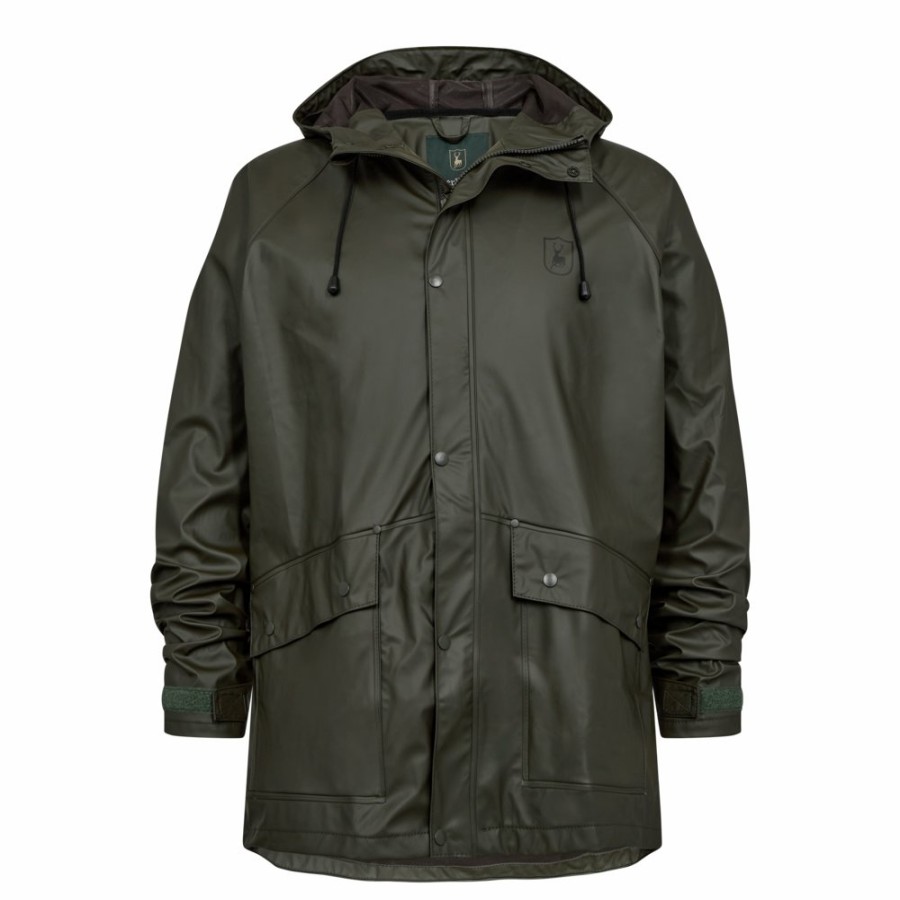 Men Deerhunter | Hurricane Rain Jacket Art Green