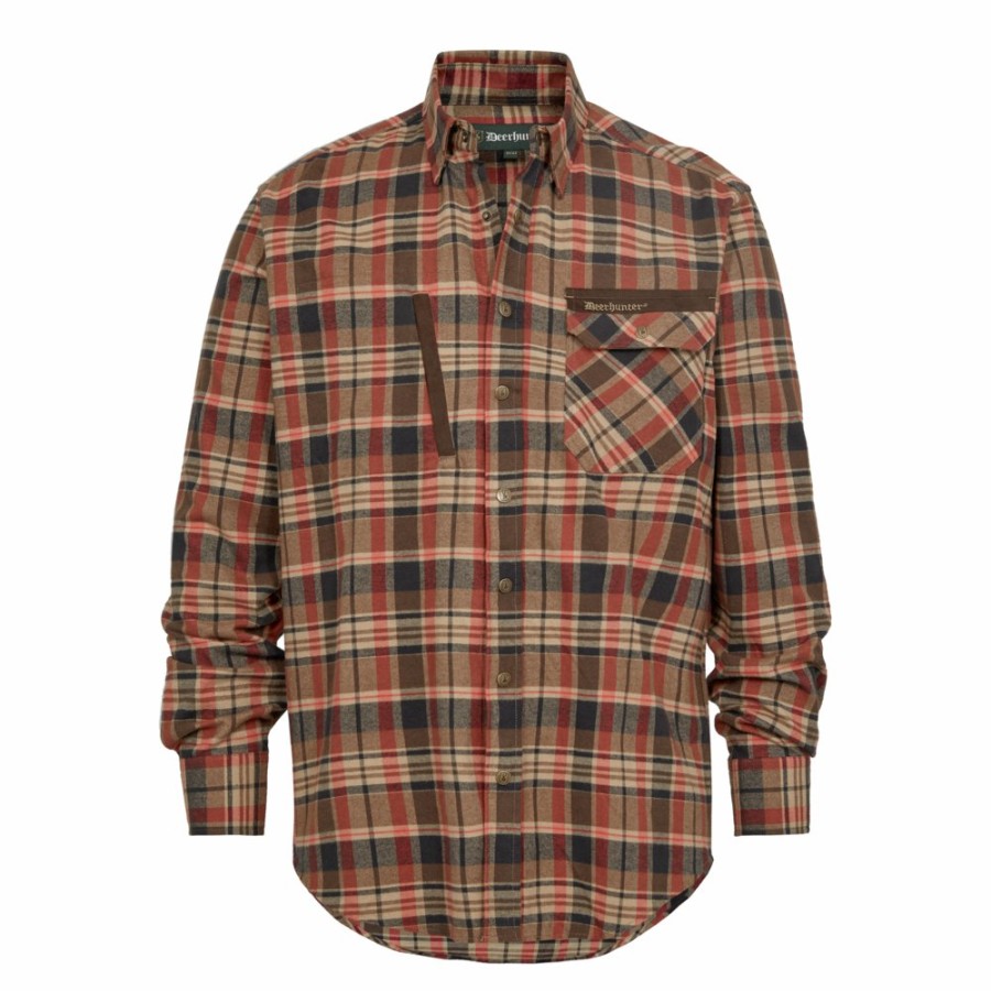 Men Deerhunter | Hektor Shirt Orange Check