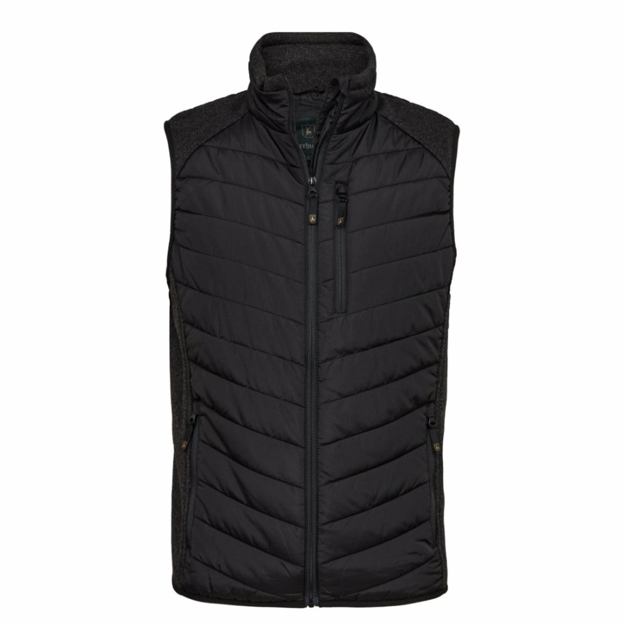 Men Deerhunter | Moor Padded Waistcoat Black