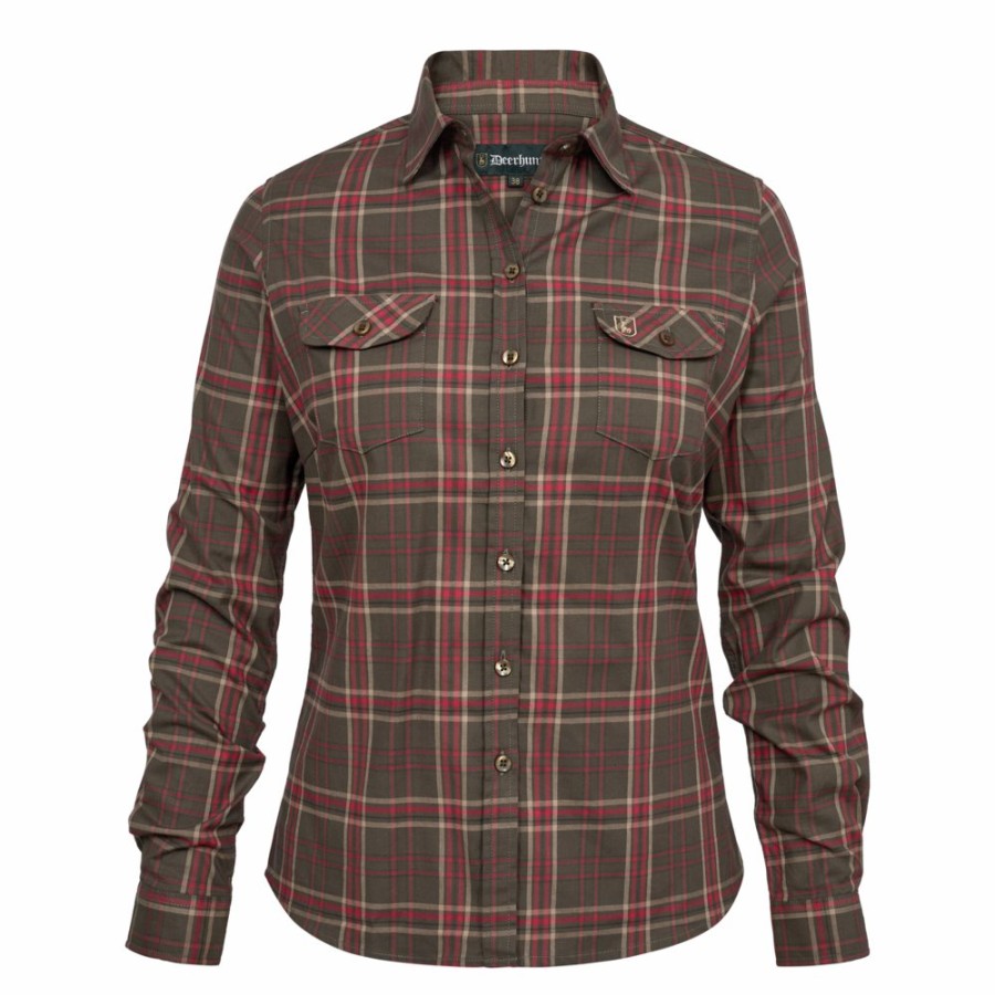 Women Deerhunter | Lady Elena Shirt Green Check