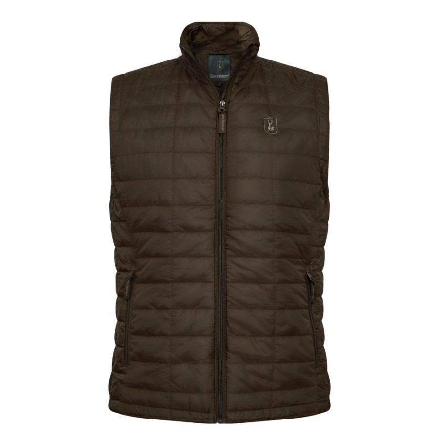 Men Deerhunter | Muflon Packable Waistcoat Wood