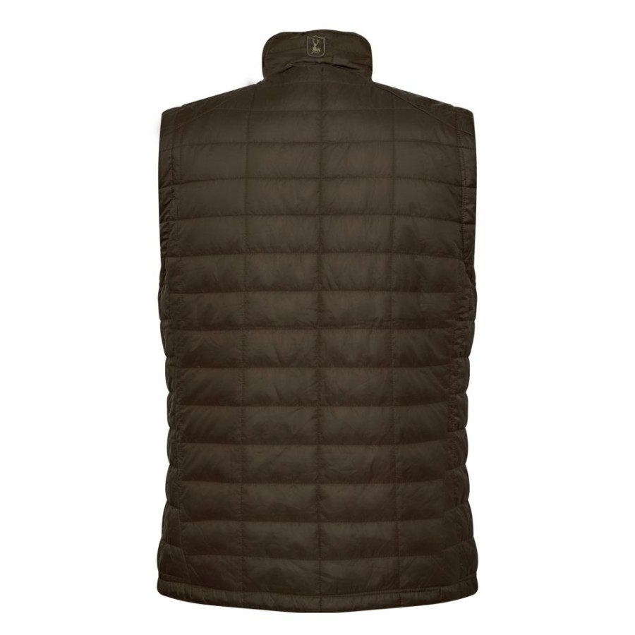 Men Deerhunter | Muflon Packable Waistcoat Wood