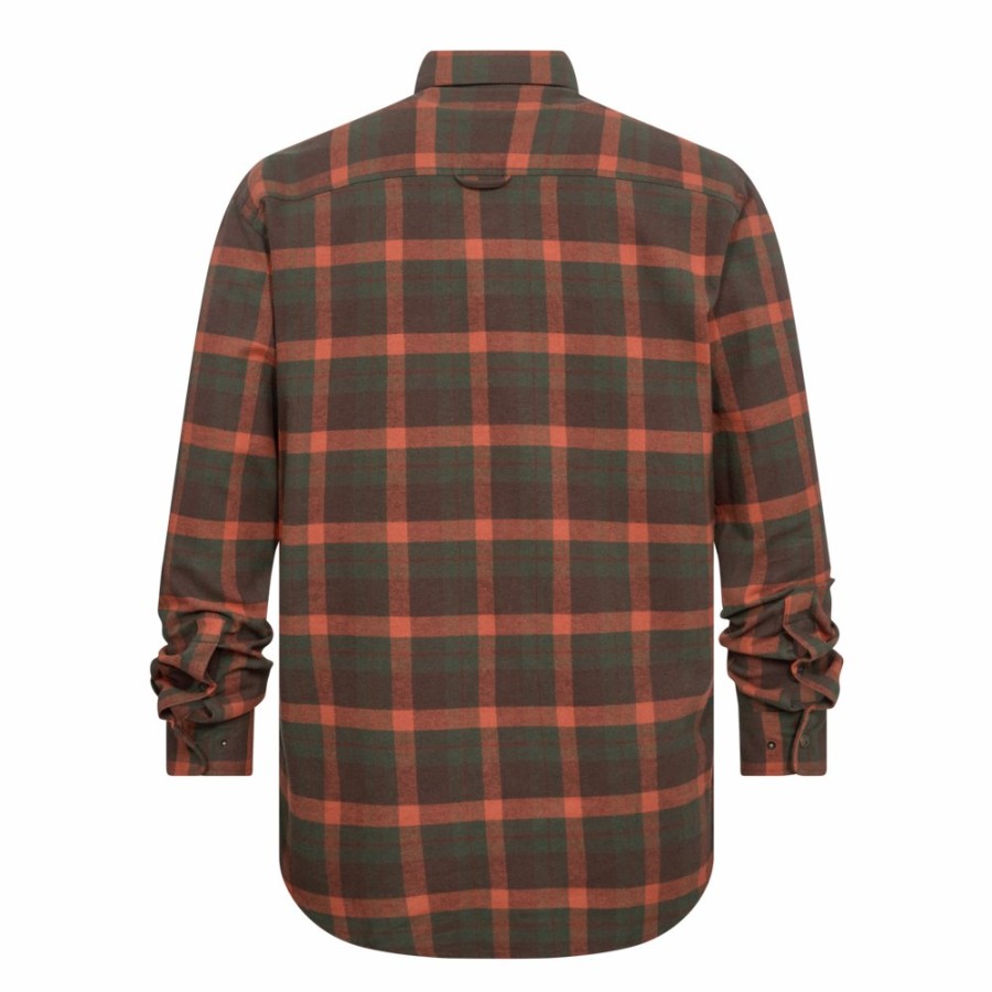 Men Deerhunter | Ethan Shirt Orange Check