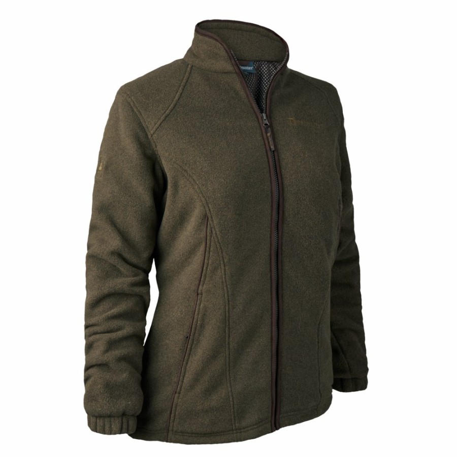 Women Deerhunter | Lady Josephine Fleece With Membrane Graphite Green