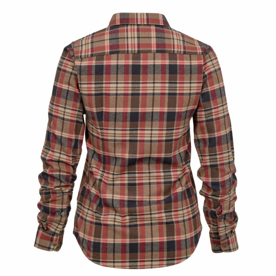 Women Deerhunter | Lady Athena Shirt Orange Check