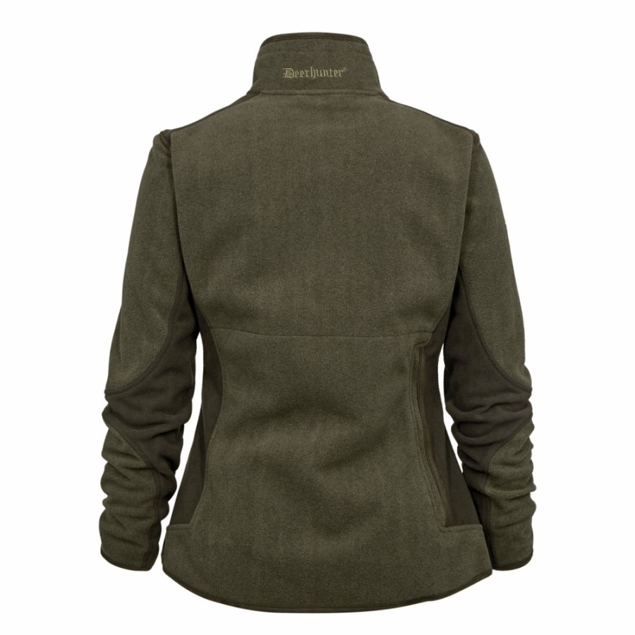 Women Deerhunter | Lady Pam Bonded Fleece Jacket Graphite Green