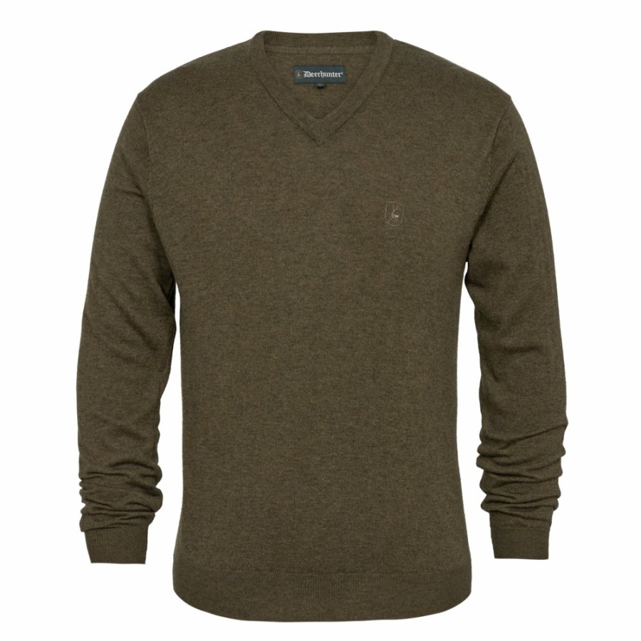 Men Deerhunter | Kingston Knit With V-Neck