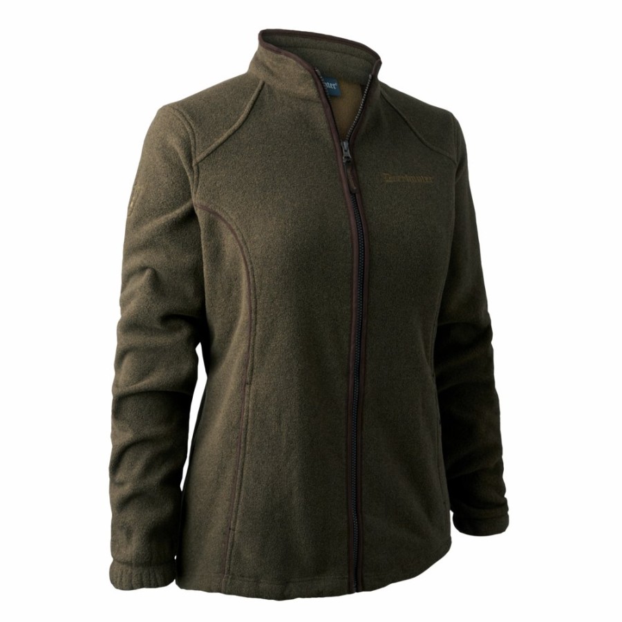 Women Deerhunter | Lady Josephine Fleece Jacket Graphite Green