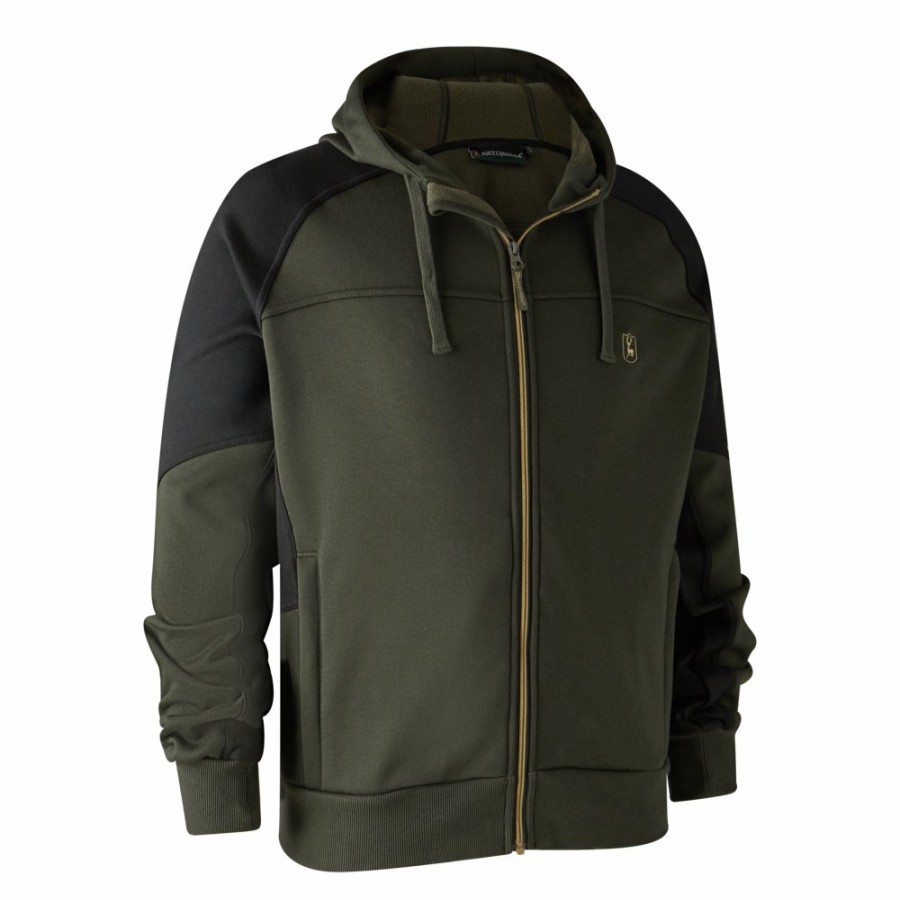 Men Deerhunter | Rogaland Sweat With Hood Adventure Green