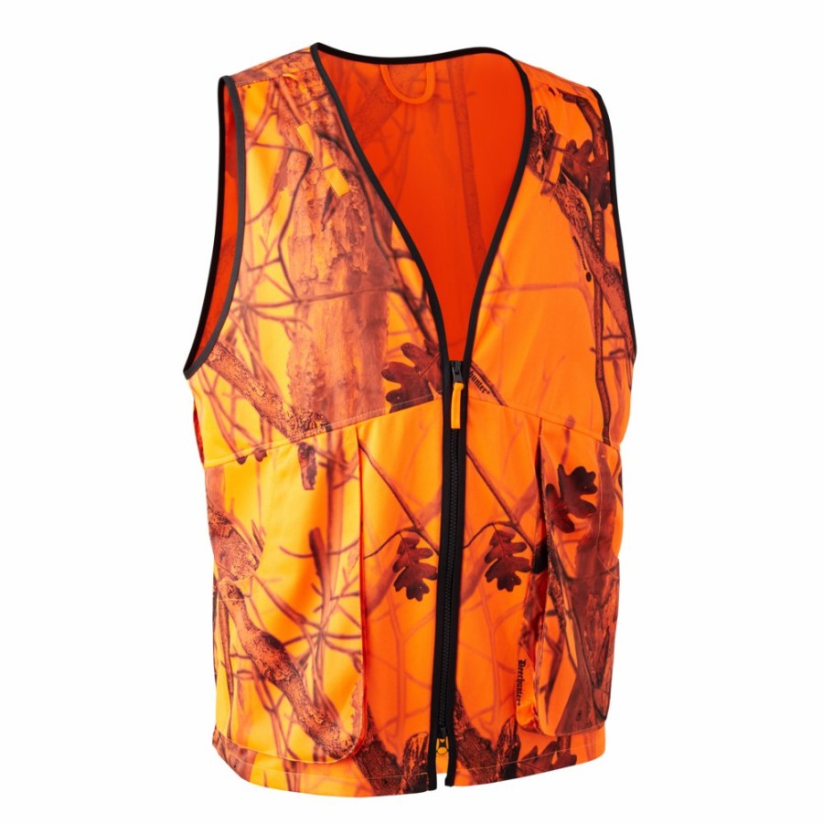 Men Deerhunter | Protector Waistcoat Orange Gh Camo