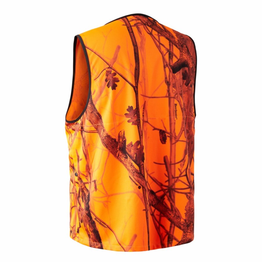 Men Deerhunter | Protector Waistcoat Orange Gh Camo