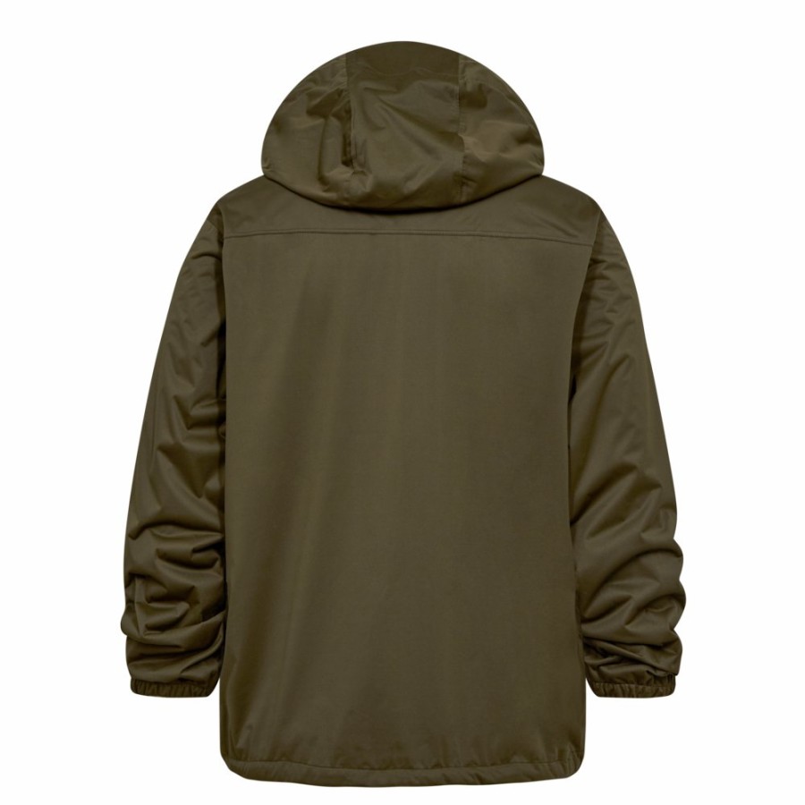 Men Deerhunter | Thunder Rain Jacket Tarmac Green