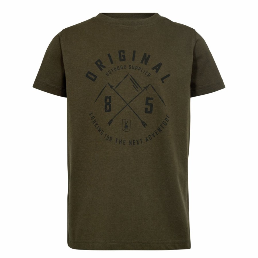 Kids Deerhunter | Youth Billie T-Shirt Deep Green