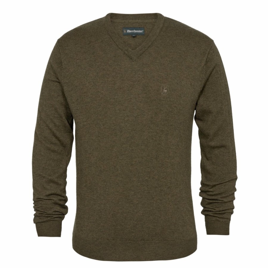 Men Deerhunter | Kingston Knit With V-Neck