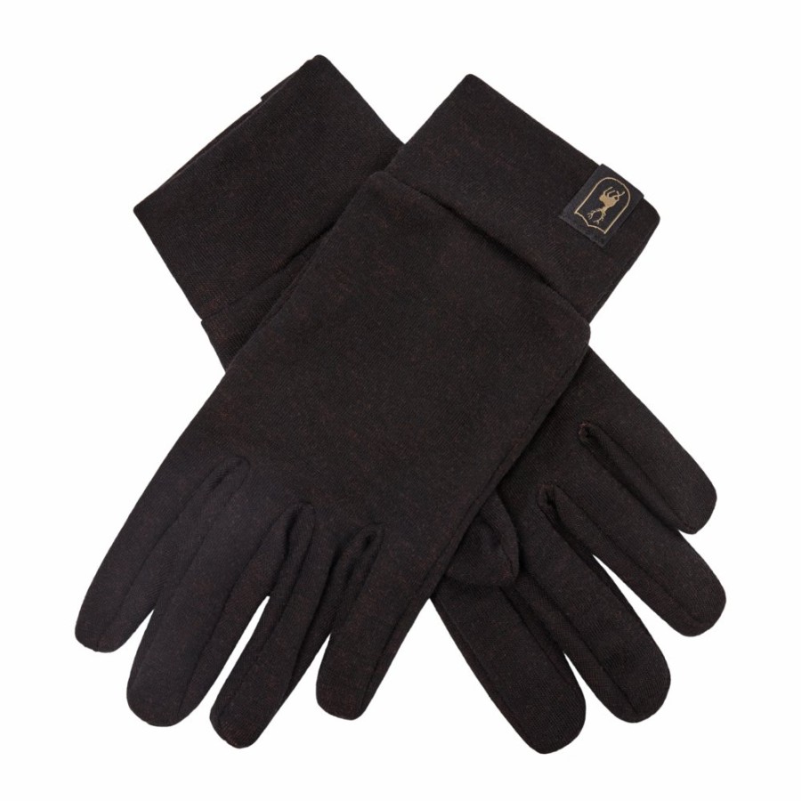 Men Deerhunter | Quinn Merino Gloves Black Oak