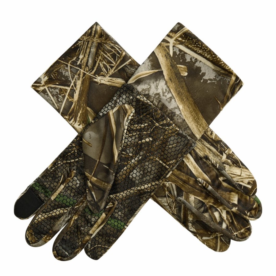 Men Deerhunter | Gloves With Silicone Grip Realtree Max-7®