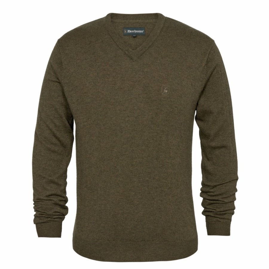 Men Deerhunter | Kingston Knit With V-Neck