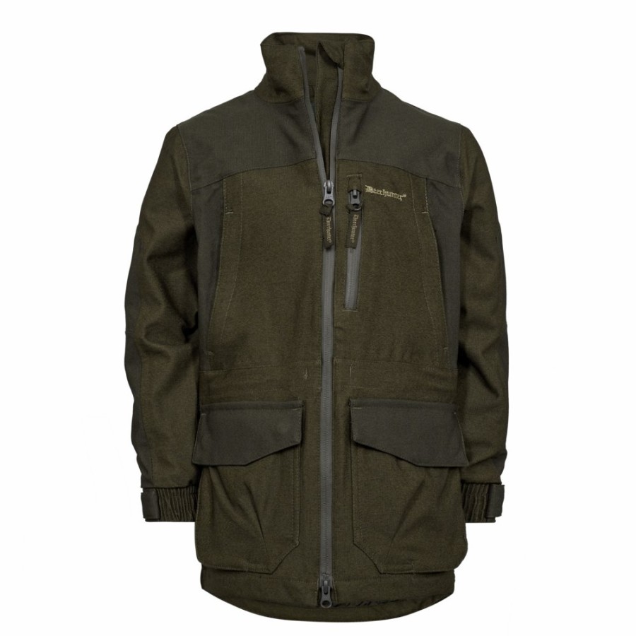 Kids Deerhunter | Youth Chasse Jacket Olive Night Melange