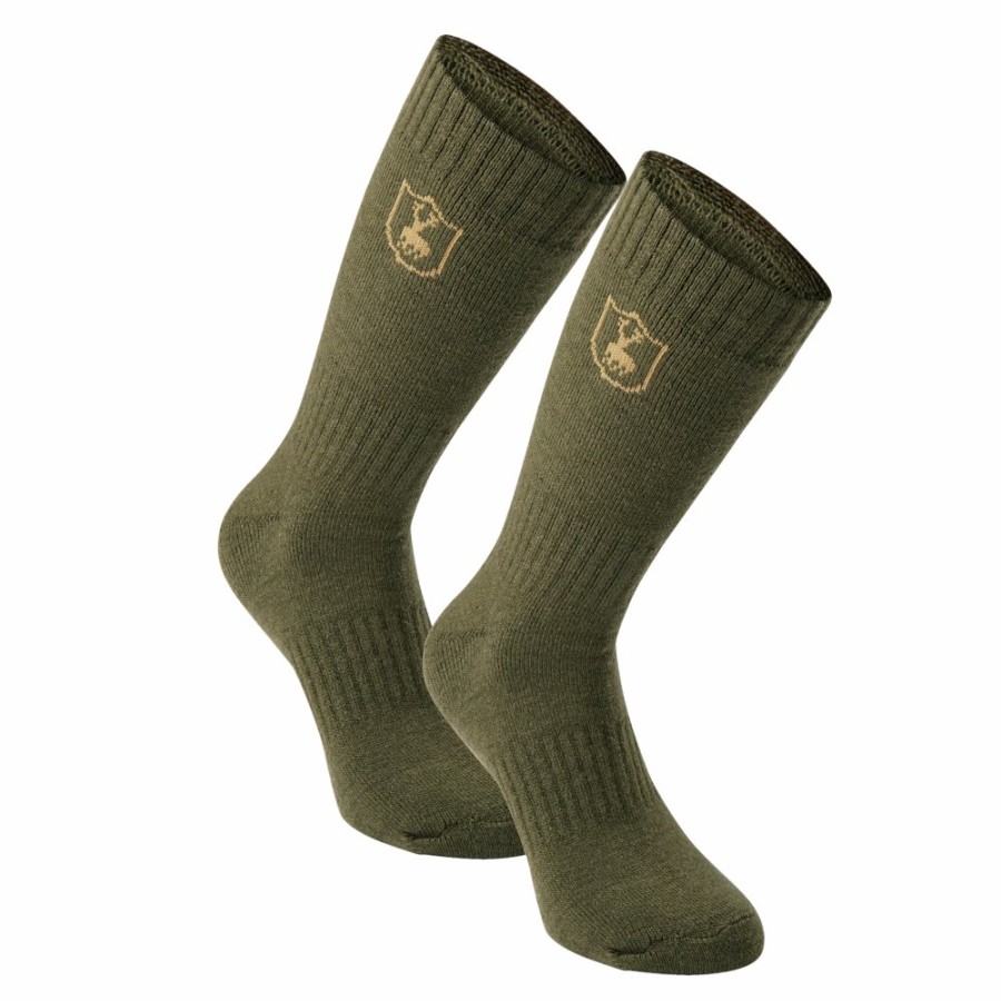 Men|Women Deerhunter | Wool Socks Short - 2-Pack Grape Leaf