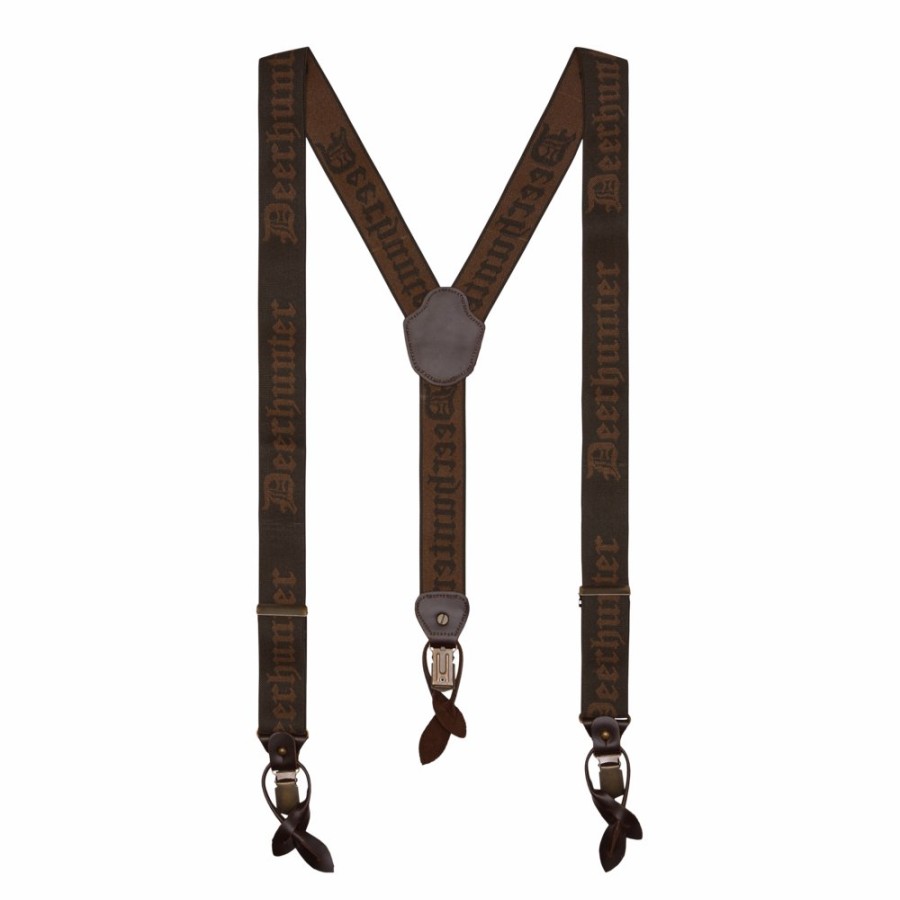 Men Deerhunter | Combi Braces, Buttons And Clips Walnut