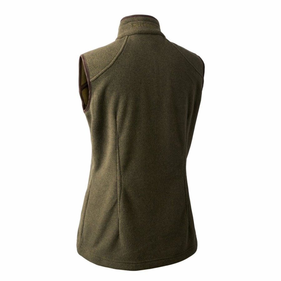 Women Deerhunter | Lady Josephine Fleece Waistcoat Graphite Green