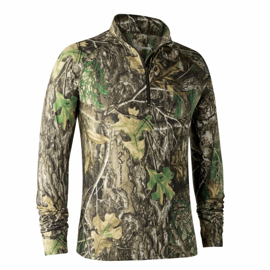 Men Deerhunter | Approach T-Shirt With Long Sleeves Realtree Adapt